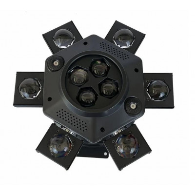 Моторизированная световая голова 10 CREE 2 лазера